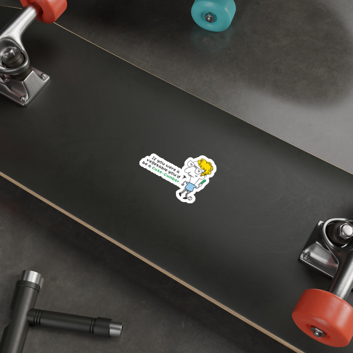 Funny Cartoon Sticker for Skateboard or Laptop Decor