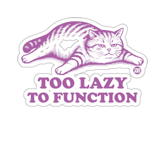 Purple Lazy Cat Too Lazy To Function Fun Image 