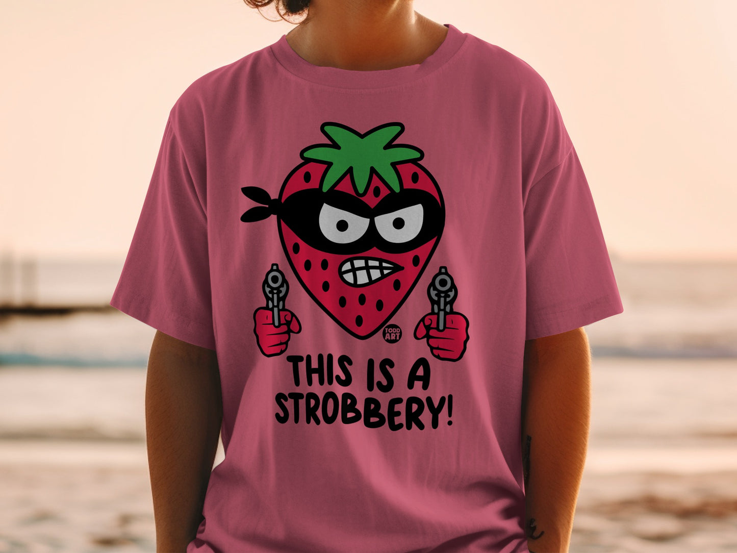 Cartoon Strawberry Bandit Guns Funny Strobbery product type