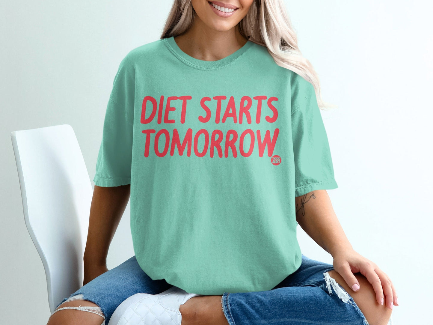 Diet Starts Tomorrow Statement Tee Product
