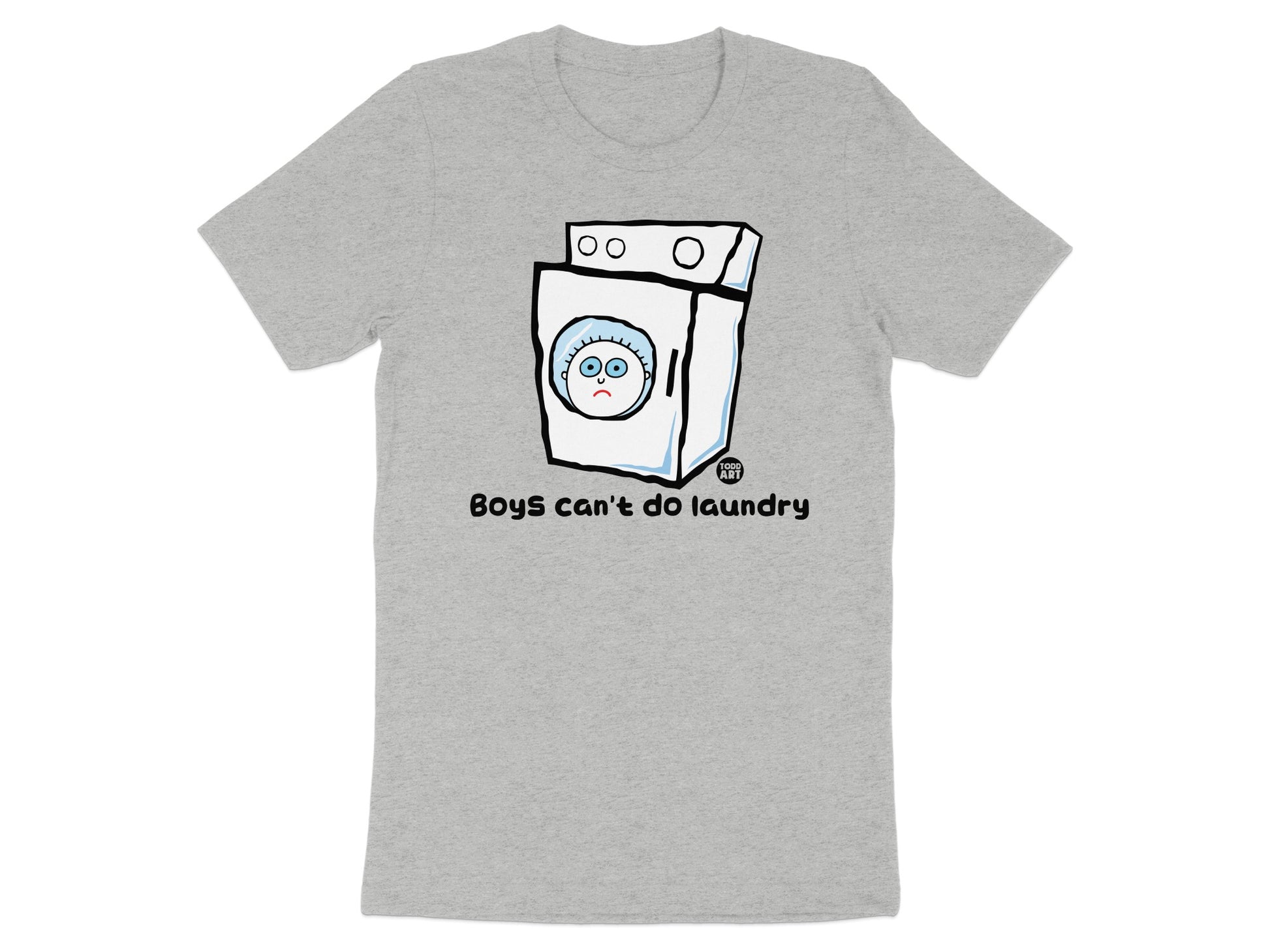 Boys can't do laundry funny graphic tee shirt