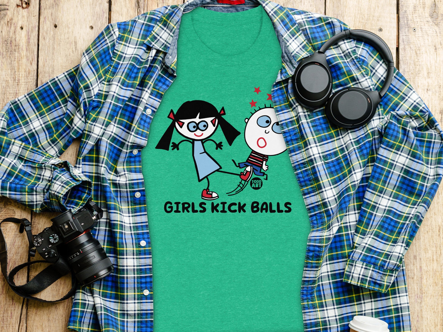 Fun Girls Kick Balls T-Shirt for Kids Fashion