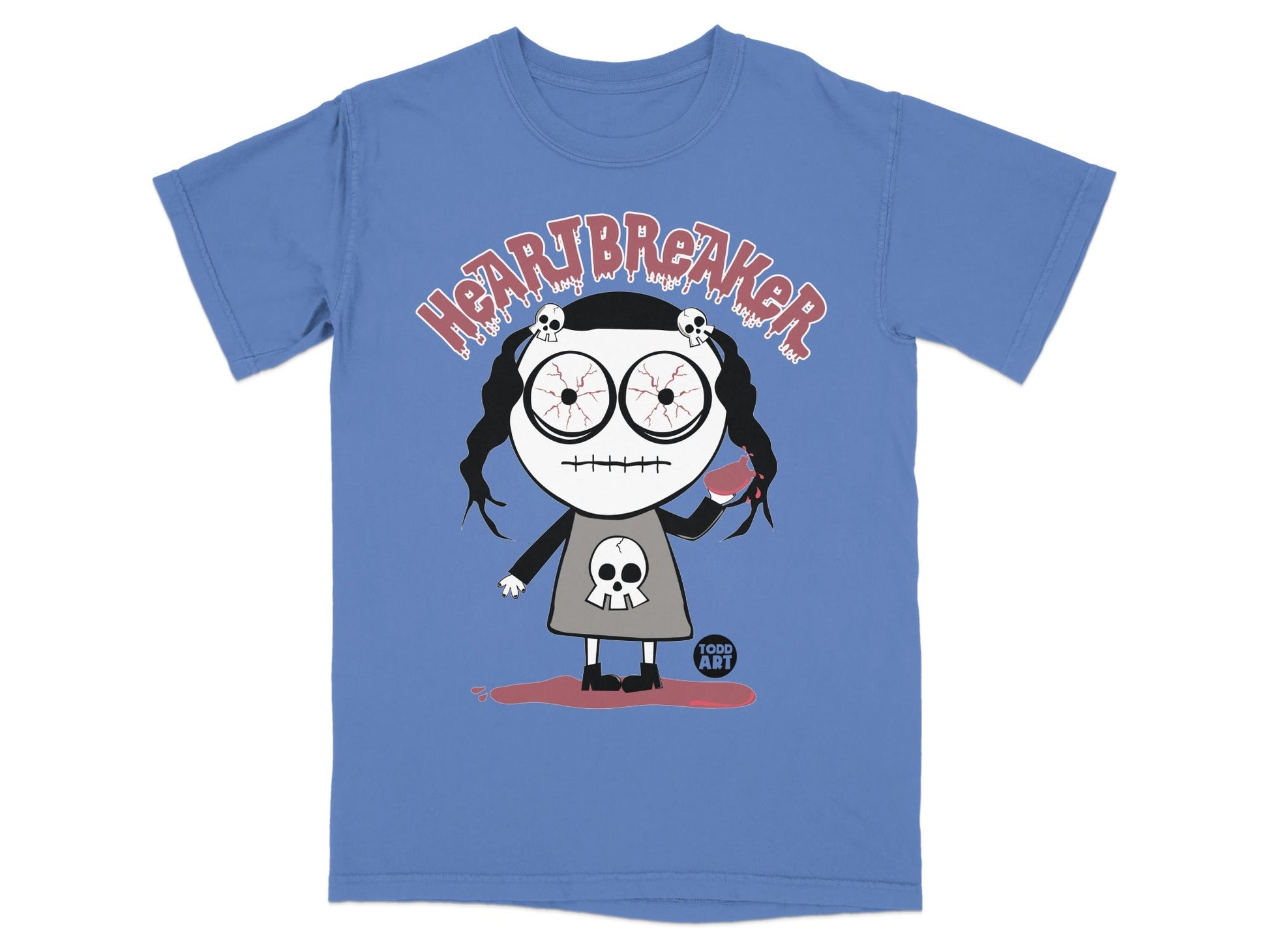 Heartbreaker Skull Character Design T-shirt