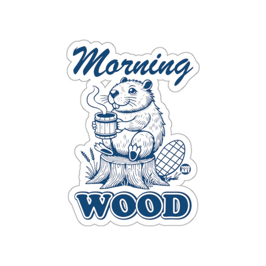 Morning Wood Beaver with Coffee Sticker Product