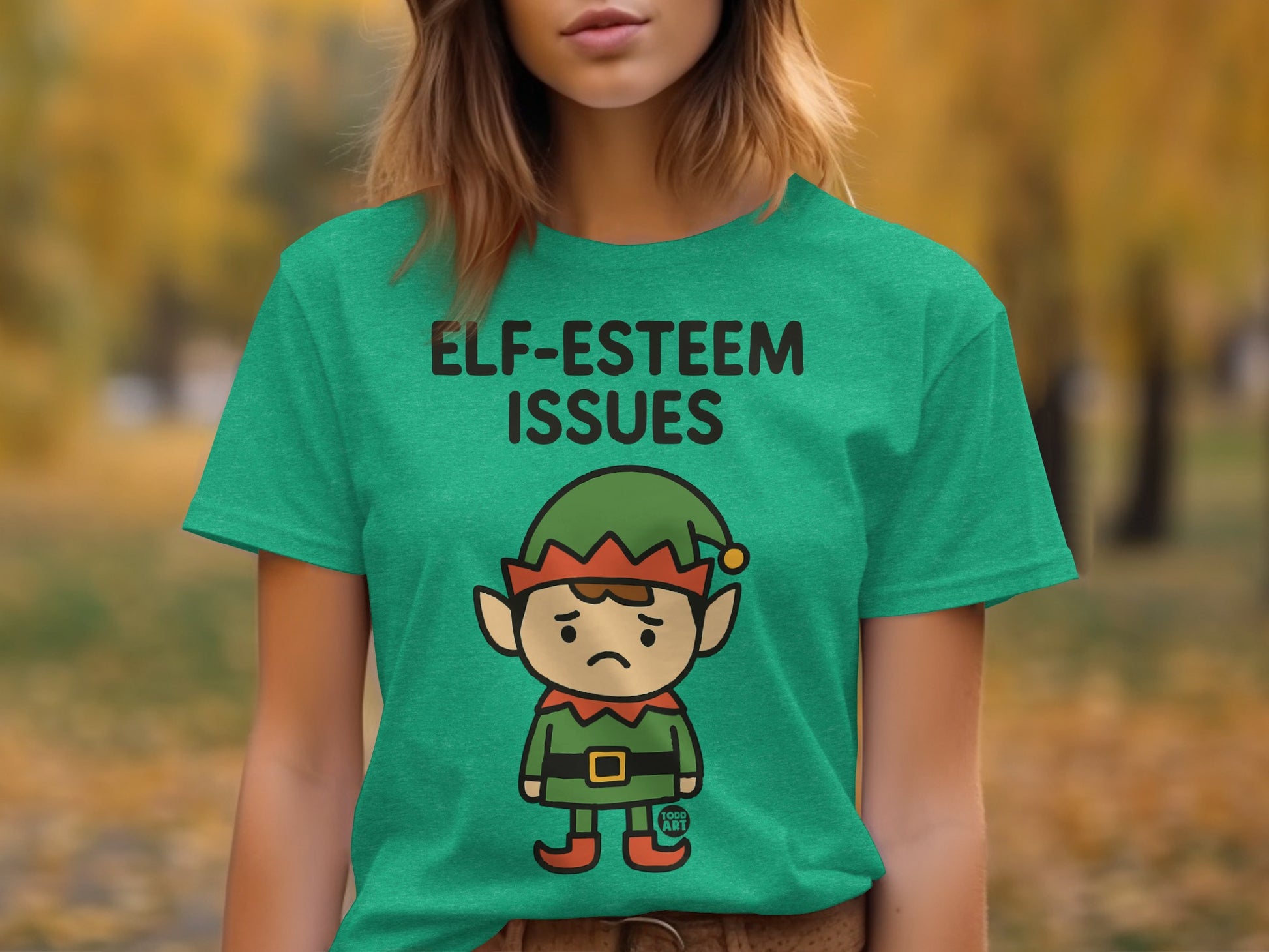 Elf Esteem Issues Shirt Featuring Sad Elf Christmas