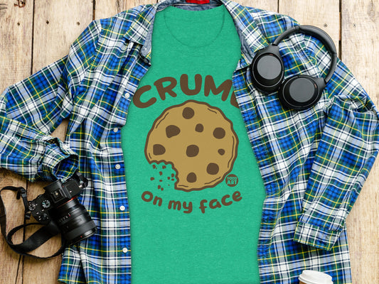 Crumb on My Face Cookie Graphic Green Shirt