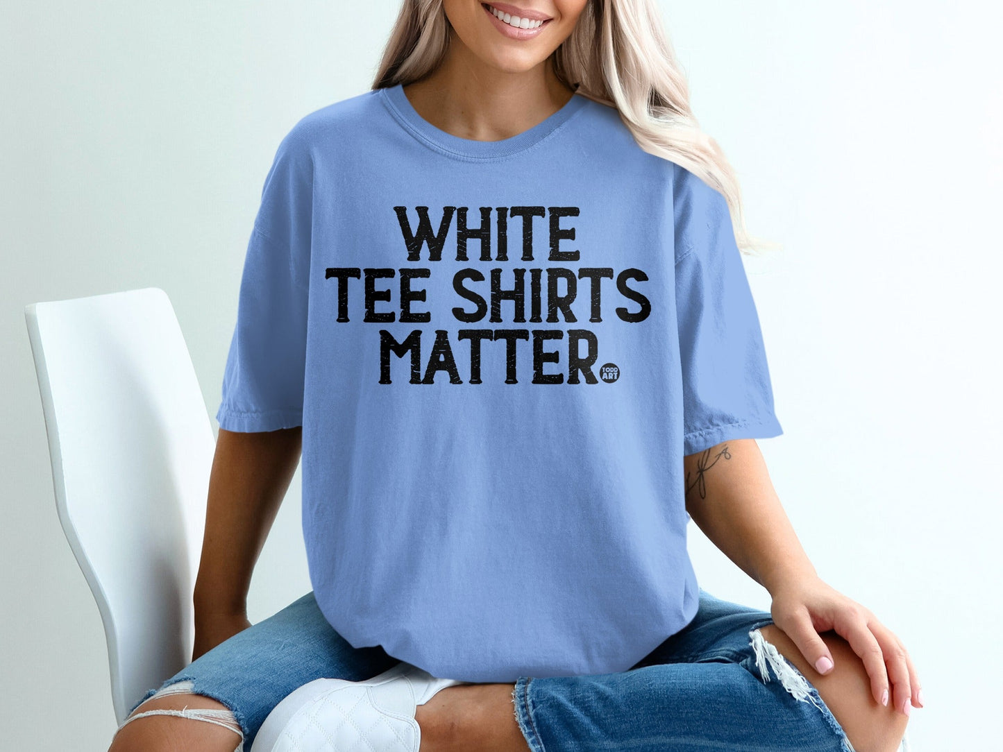 White Tee Shirts Matter Funny Quote T-shirt