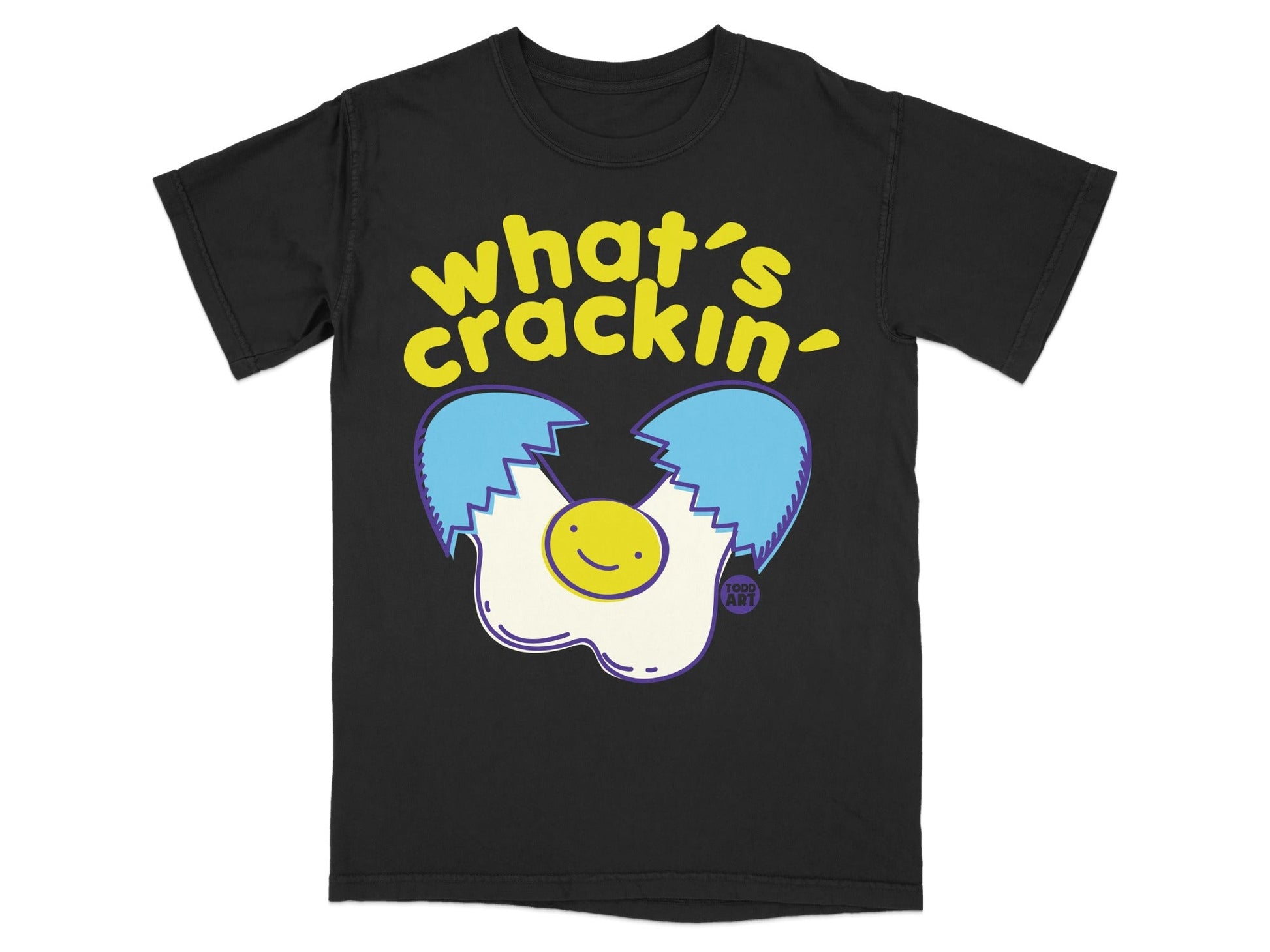 What's Crackin' Smiley Face Egg Graphic T-Shirt