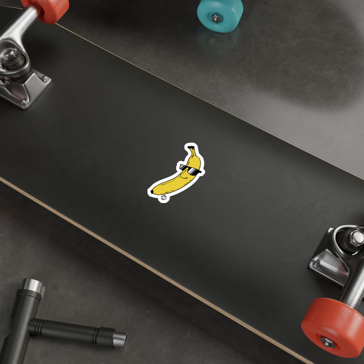 Cool Banana Sticker on Skateboard Deck Sticker Product