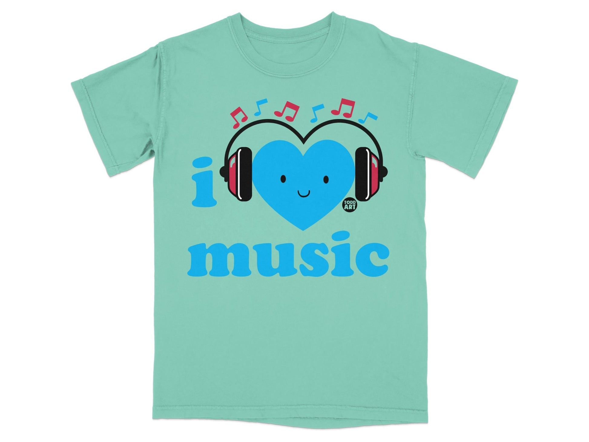 I Love Music Heart with Headphones T-shirt