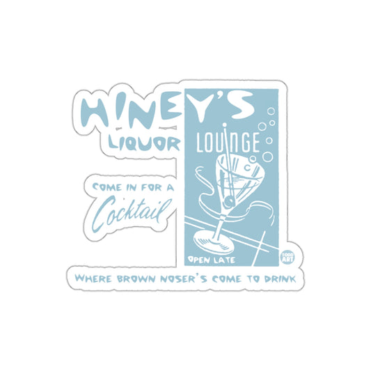 Retro Hineys Liquor Lounge Cocktail Illustration sticker