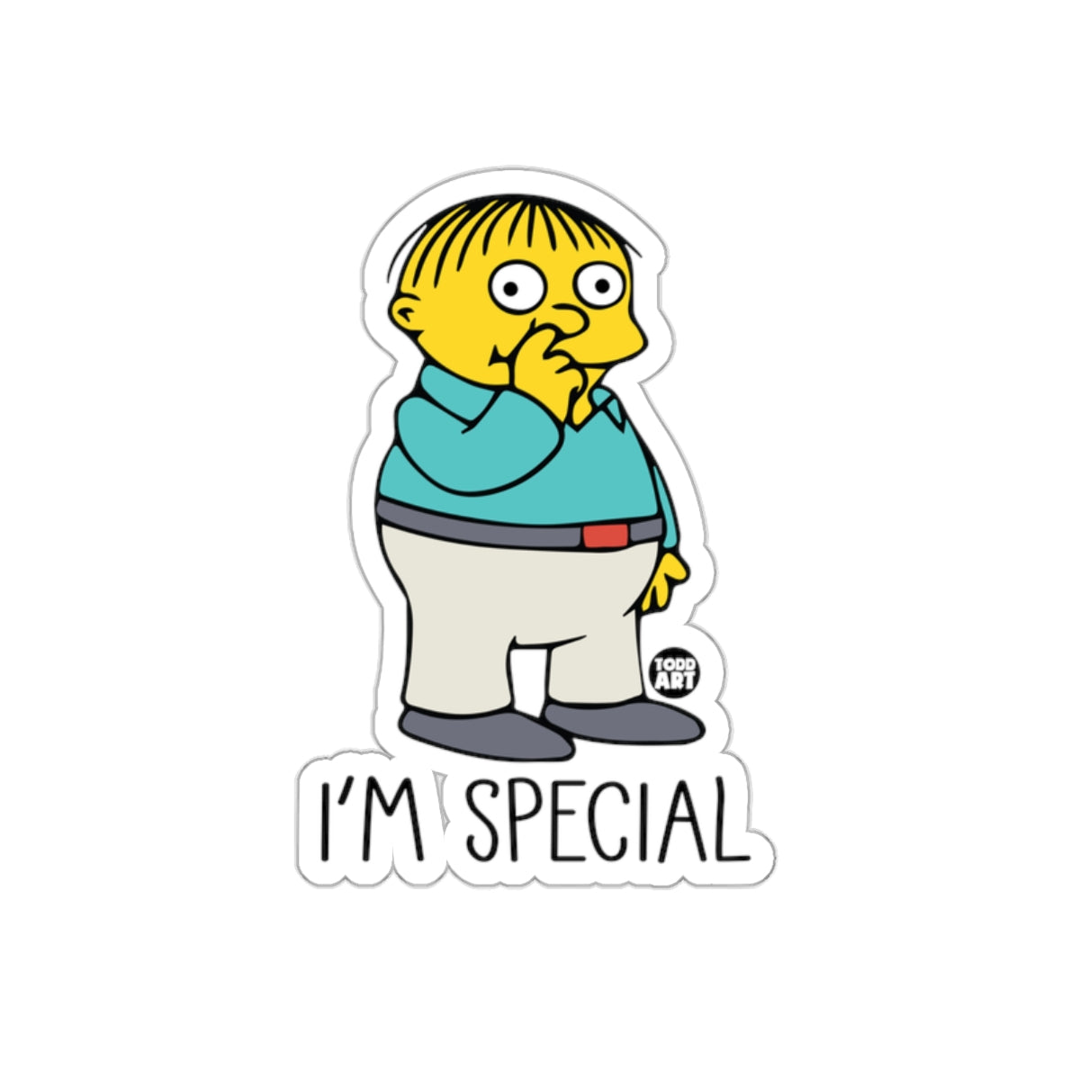 I am Special Ralph Wiggum Saying Todd Art Cool sticker