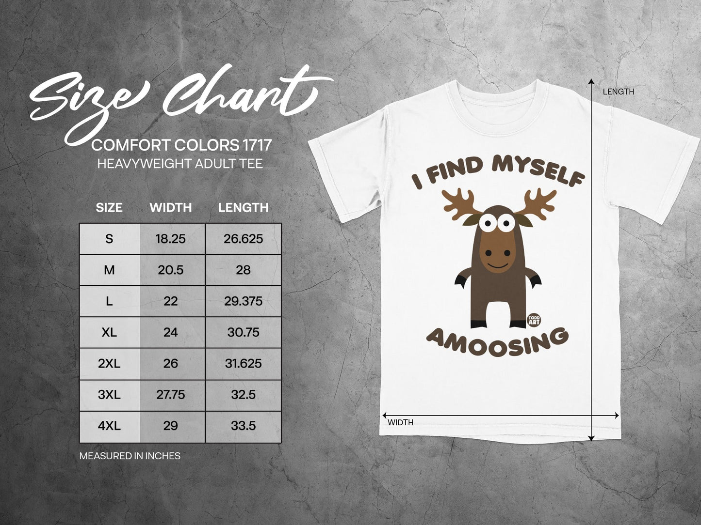 I Find Myself Amoosing Comfort Colors 1717 Heavyweight Tee