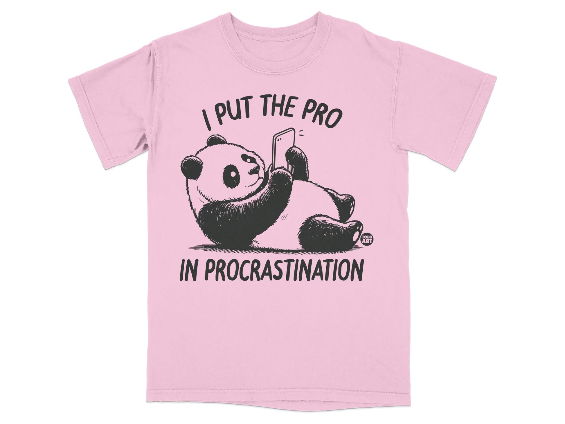 I Put The Pro In Procrastination Panda Design Shirt