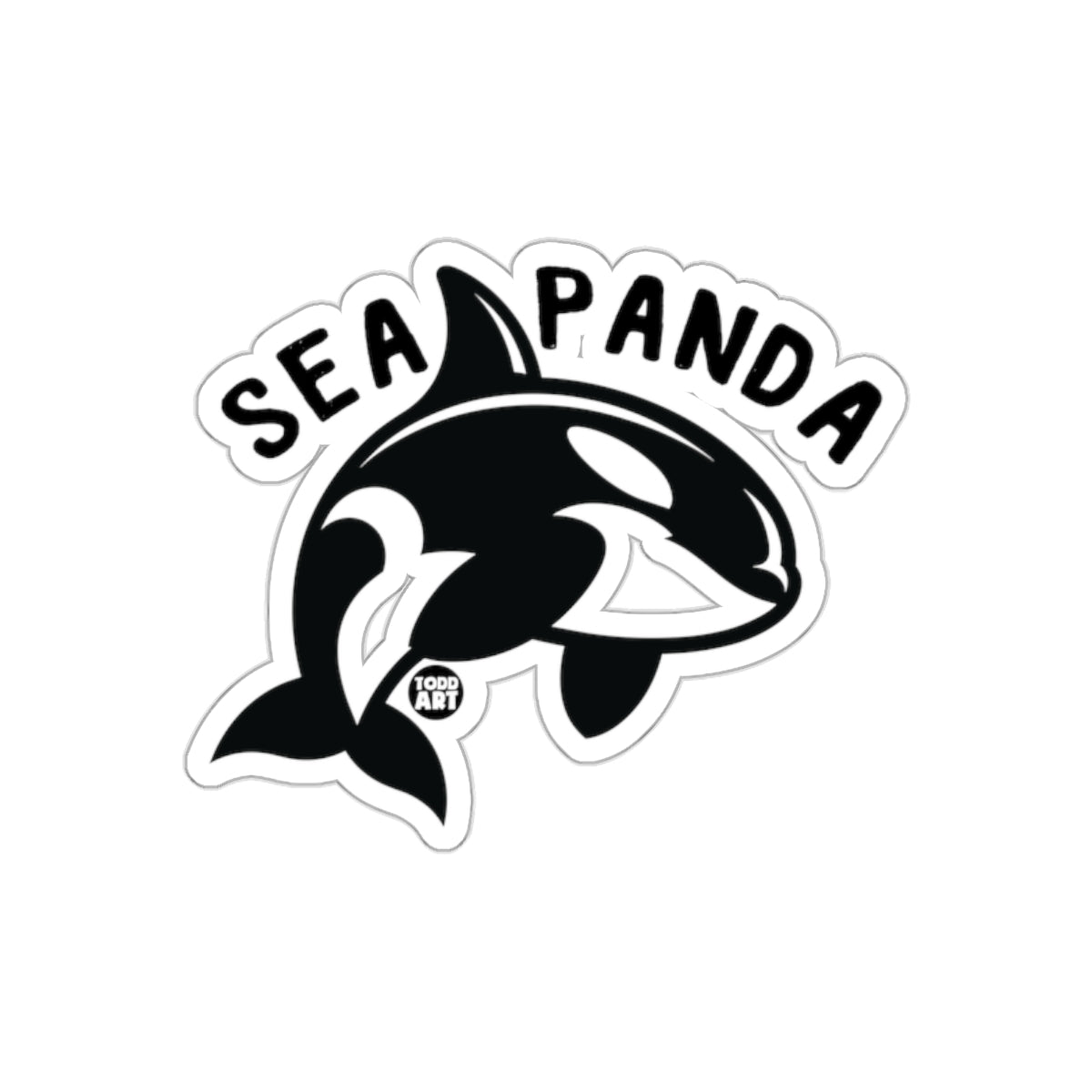Sea Panda Todd Art Orca Killer Whale Design Sticker