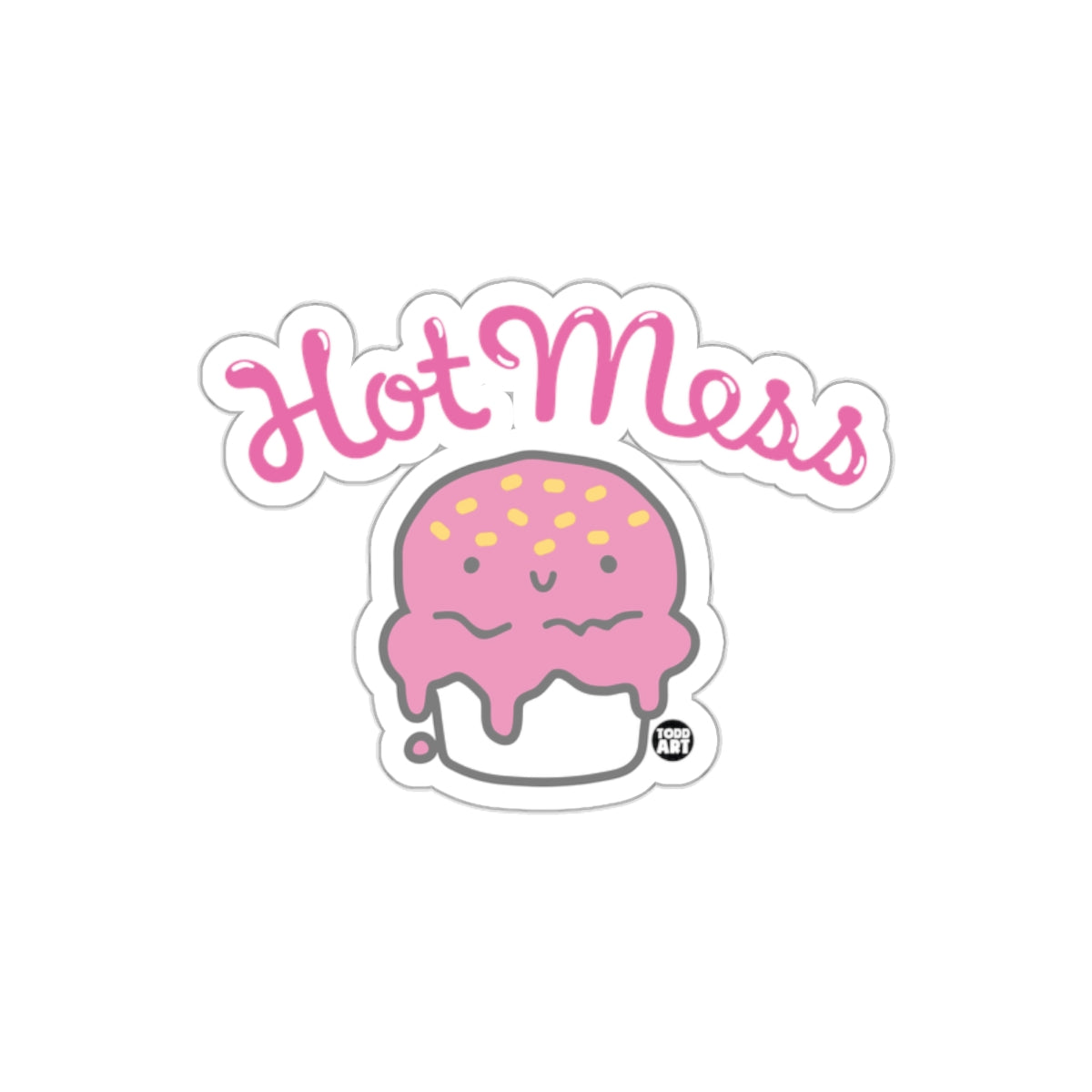 Hot Mess Cute and Fun Doodle Sticker for Kids