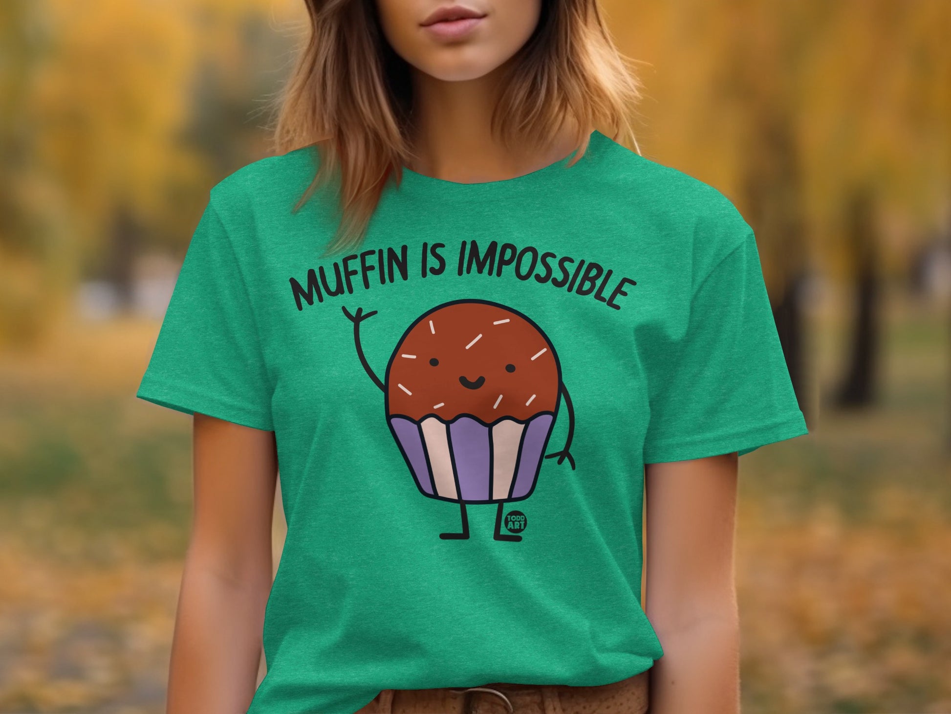 Muffin Is Impossible Cute Funny Tee Shirt
