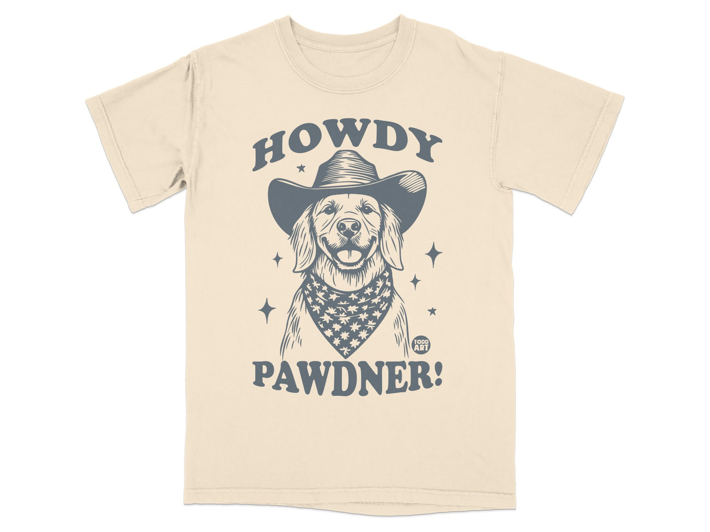 Howdy Pawdner Dog Print Graphic T-Shirt