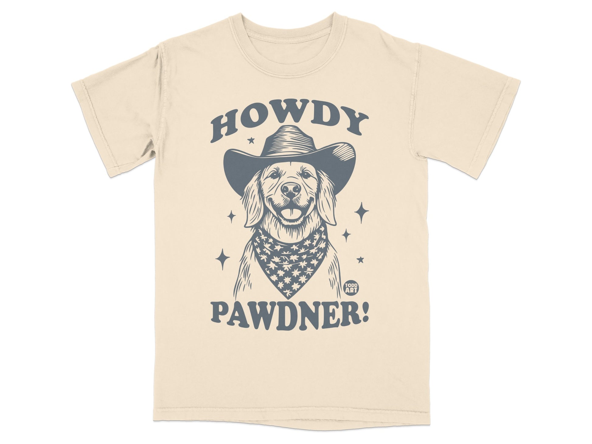 Howdy Pawdner Dog Print Graphic T-Shirt