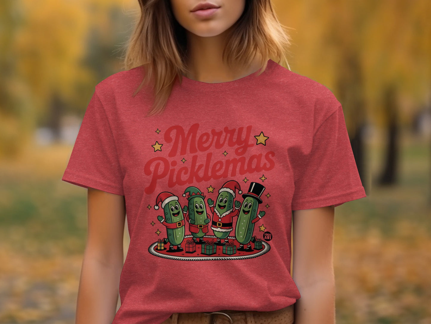 Festive Merry Picklemas Pickles Graphic Design Shirt