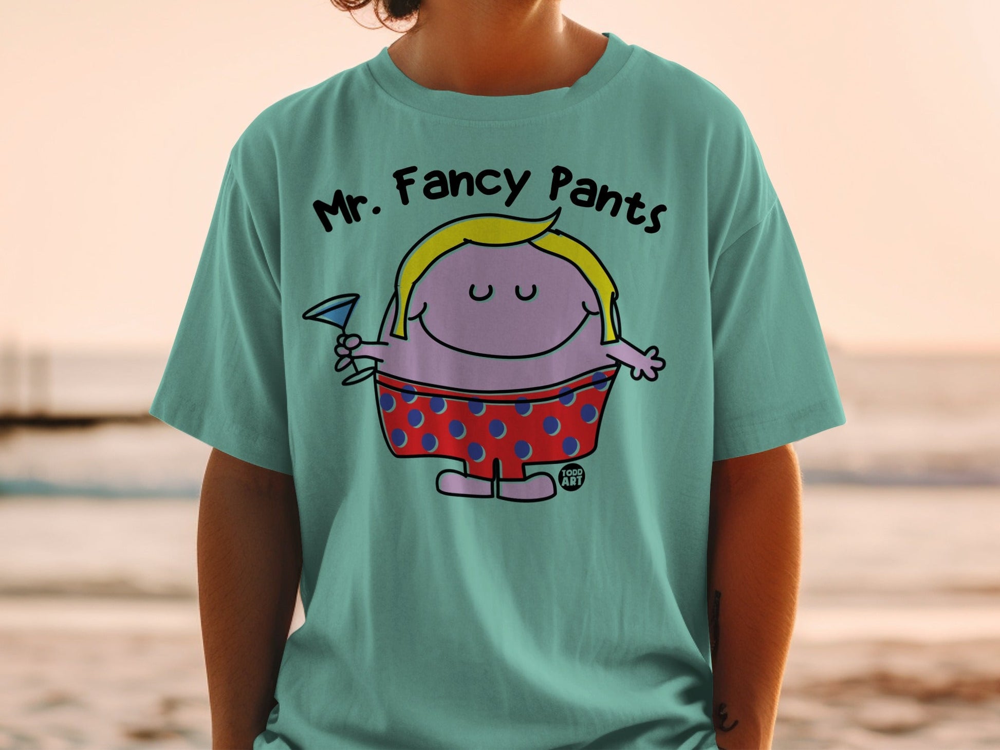 Mr. Fancy Pants Fun Cartoon Graphic T-Shirt