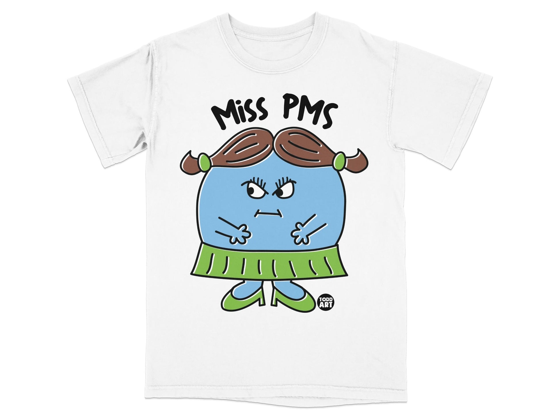 Miss PMS Cartoon Character Graphic T-Shirt Product