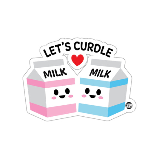 Let's Curdle Milk Cartoon Heart Sticker Product