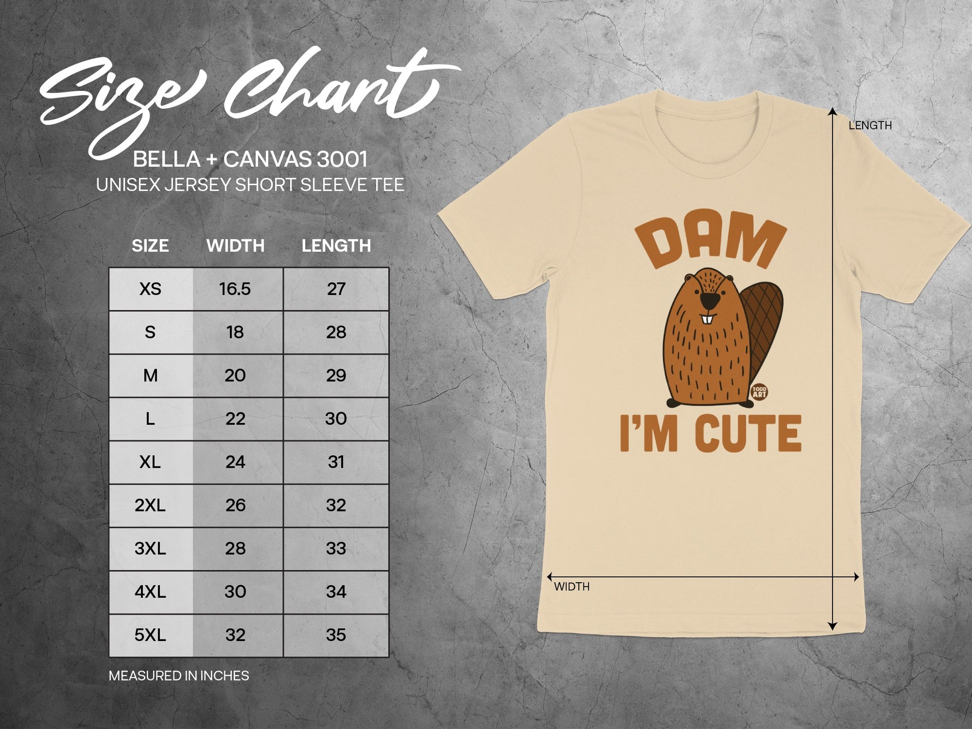 Dam I'm Cute Bella + Canvas 3001 Short Sleeve Tee