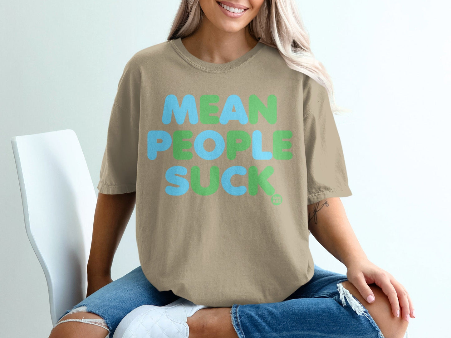 Mean People Suck Graphic Printed Shirt Casual Tee