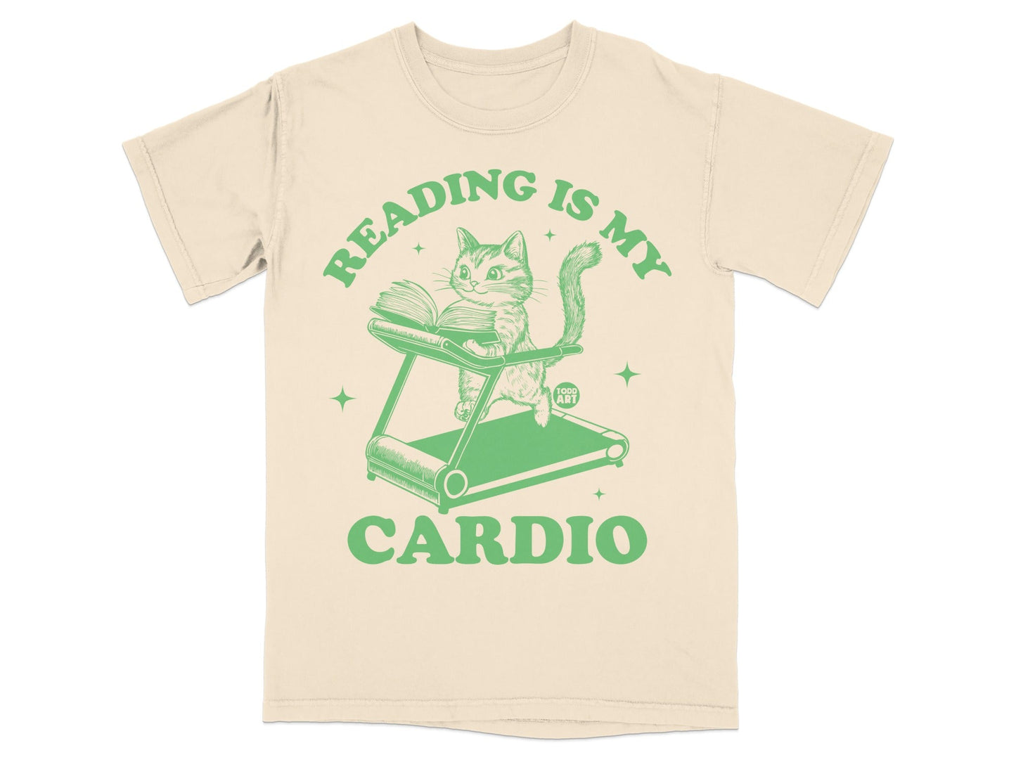 Reading Is My Cardio Cute Cat Workout Shirt Product