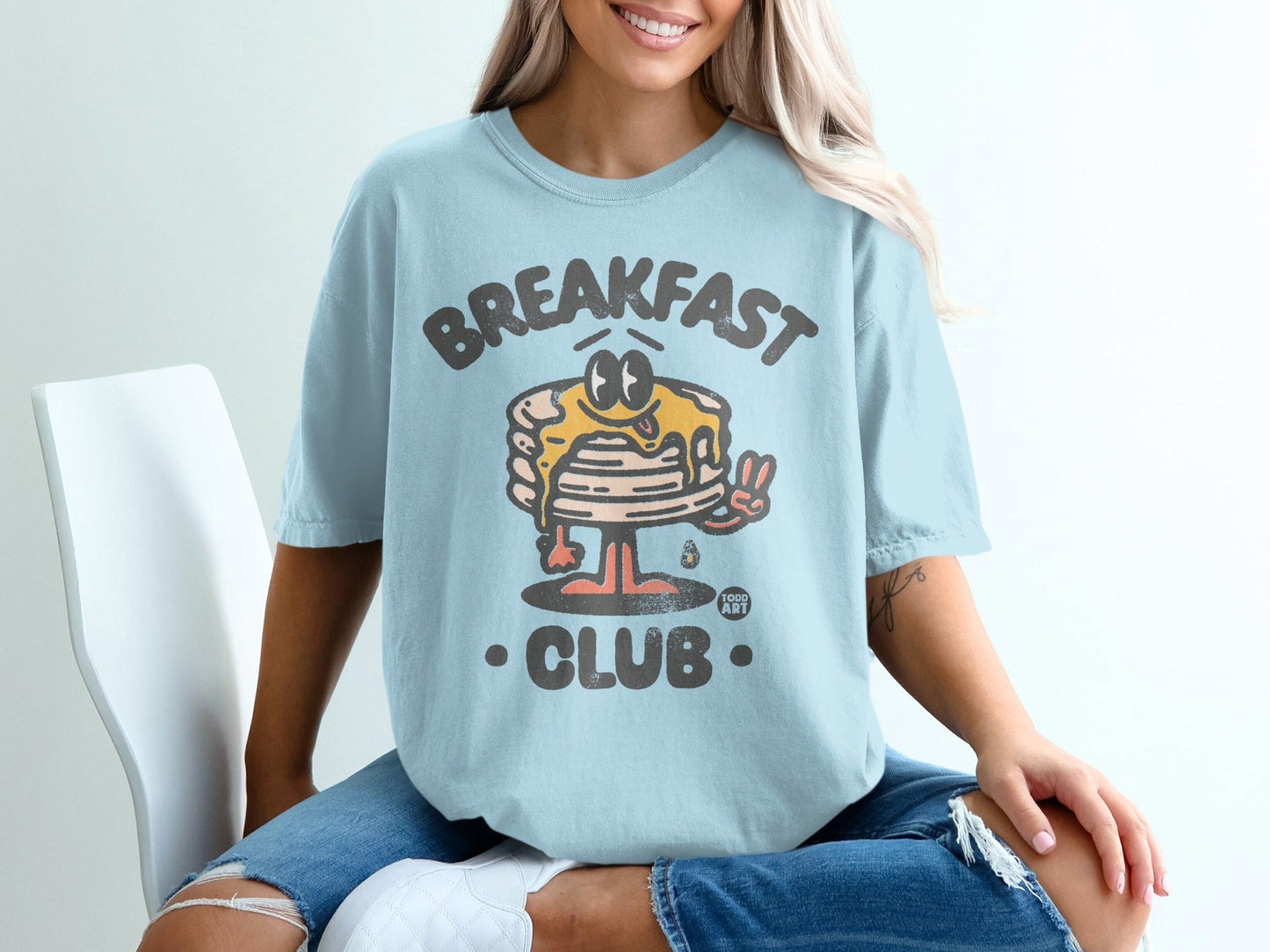 Breakfast Club Pancake Themed Graphic Tee