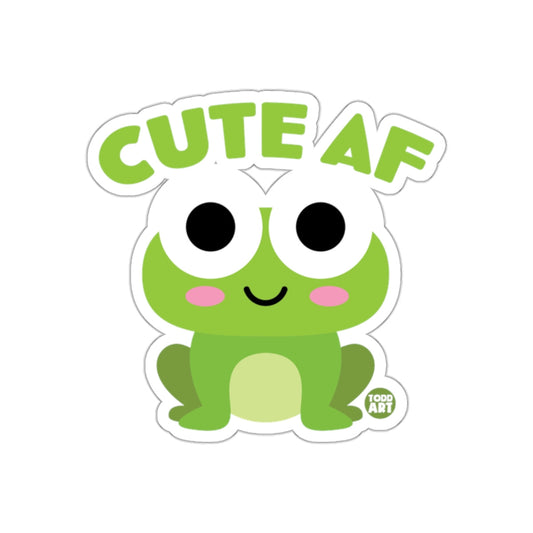Cute AF Green Frog Sticker for Kids and Adults to Enjoy