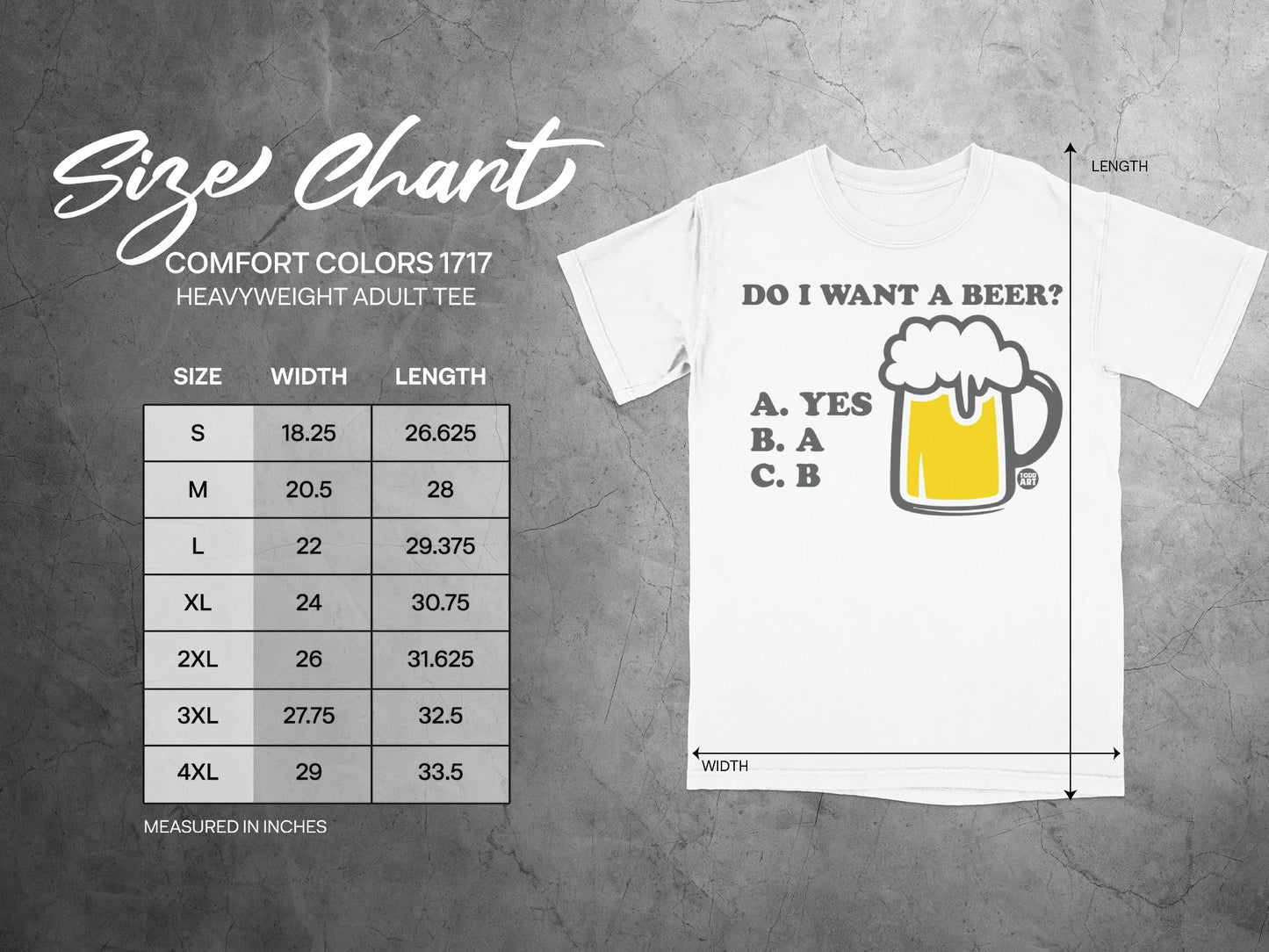 DO I WANT A BEER YES ABC Shirt for Adult T-Shirt