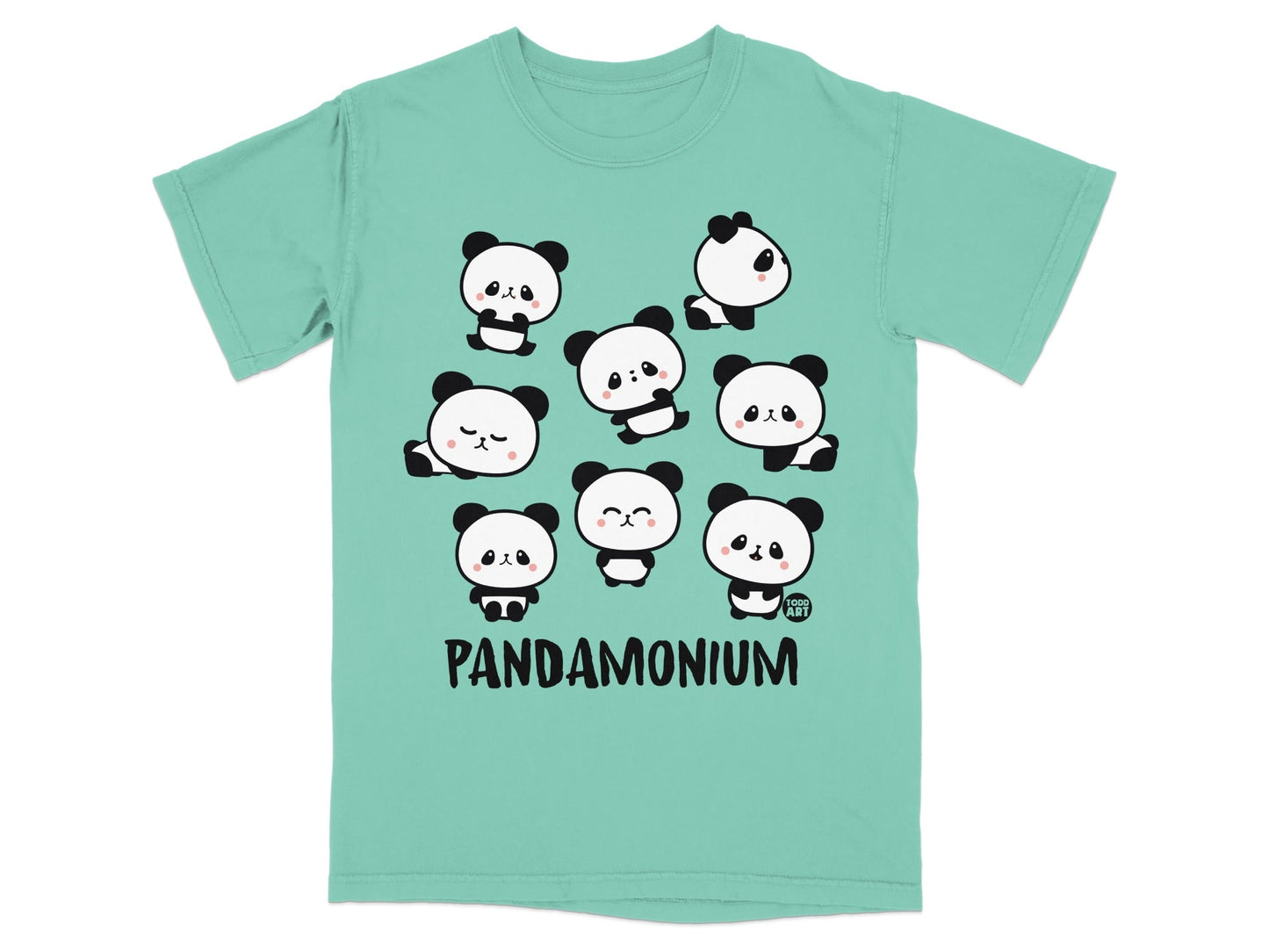 Cute Panda Cartoon Characters Pandamonium T-Shirt