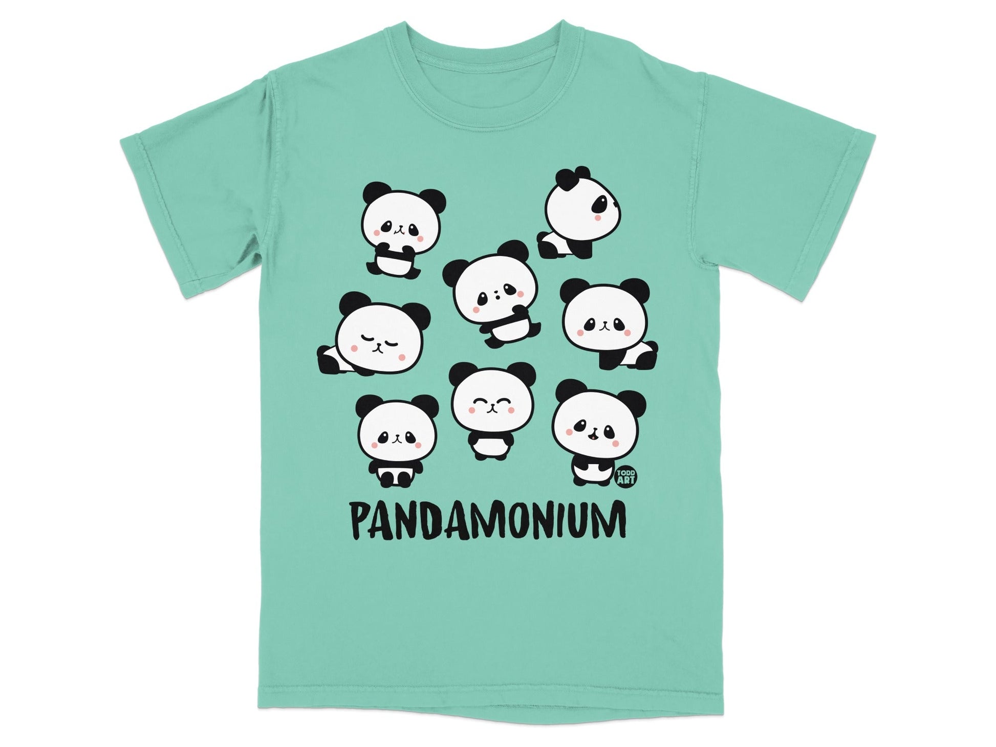 Cute Panda Cartoon Characters Pandamonium T-Shirt