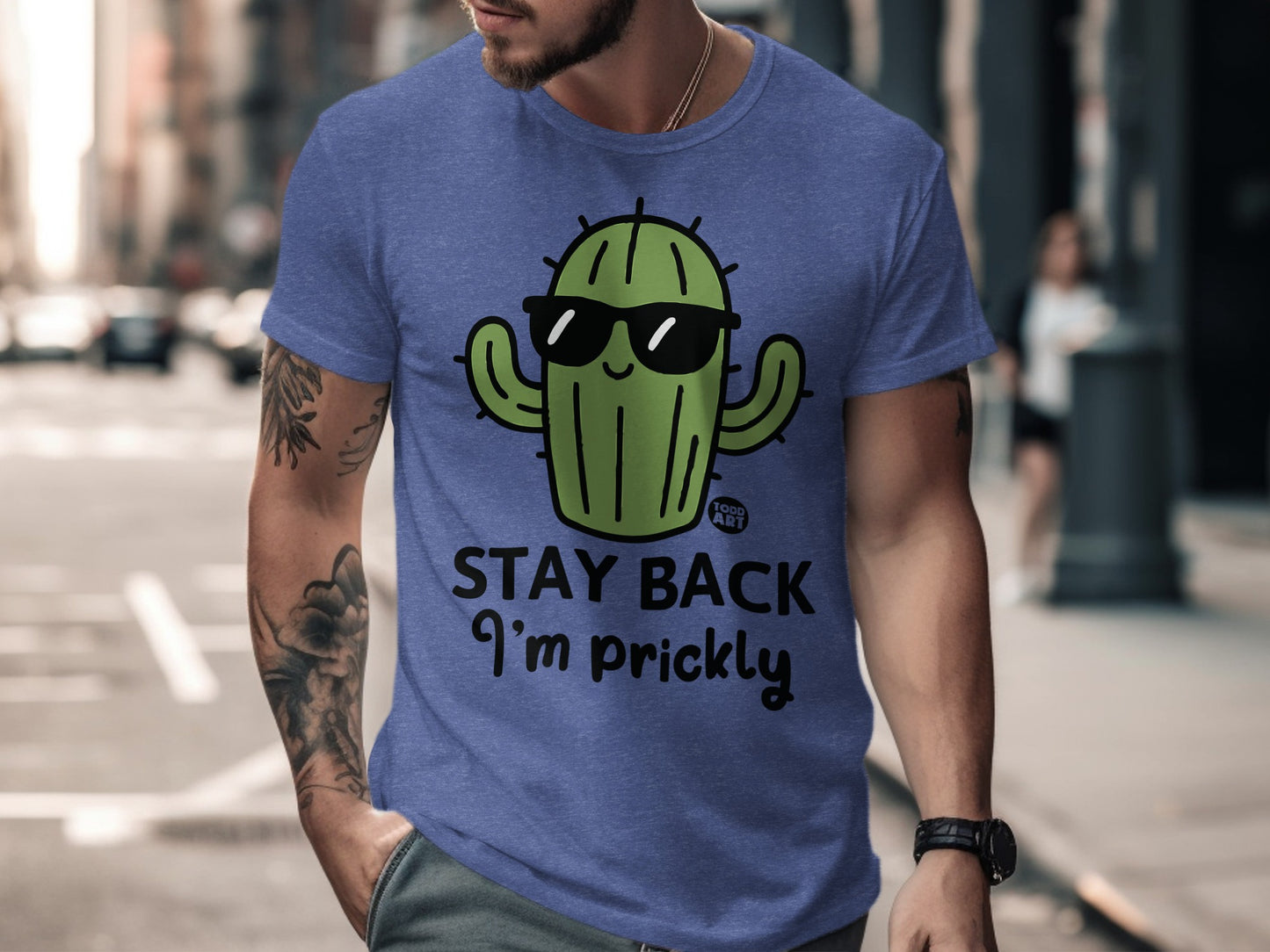 Stay Back I'm Prickly Funny Cactus Graphic T-Shirt