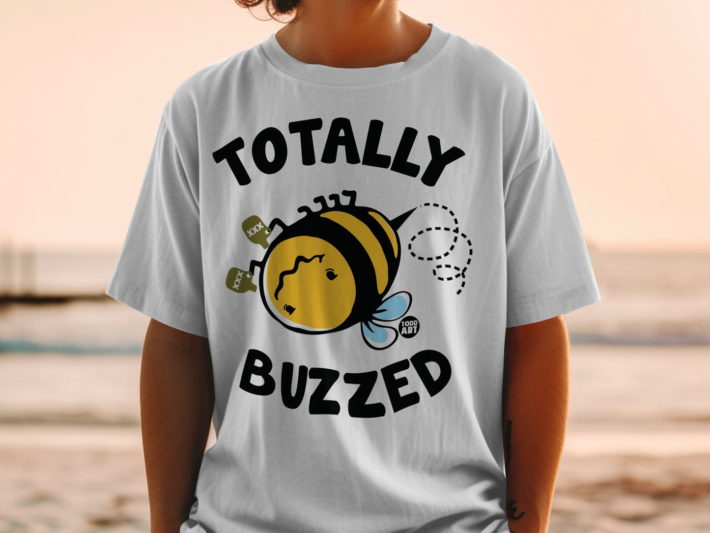 Totally Buzzed Bee Graphic Shirt Funny Tee