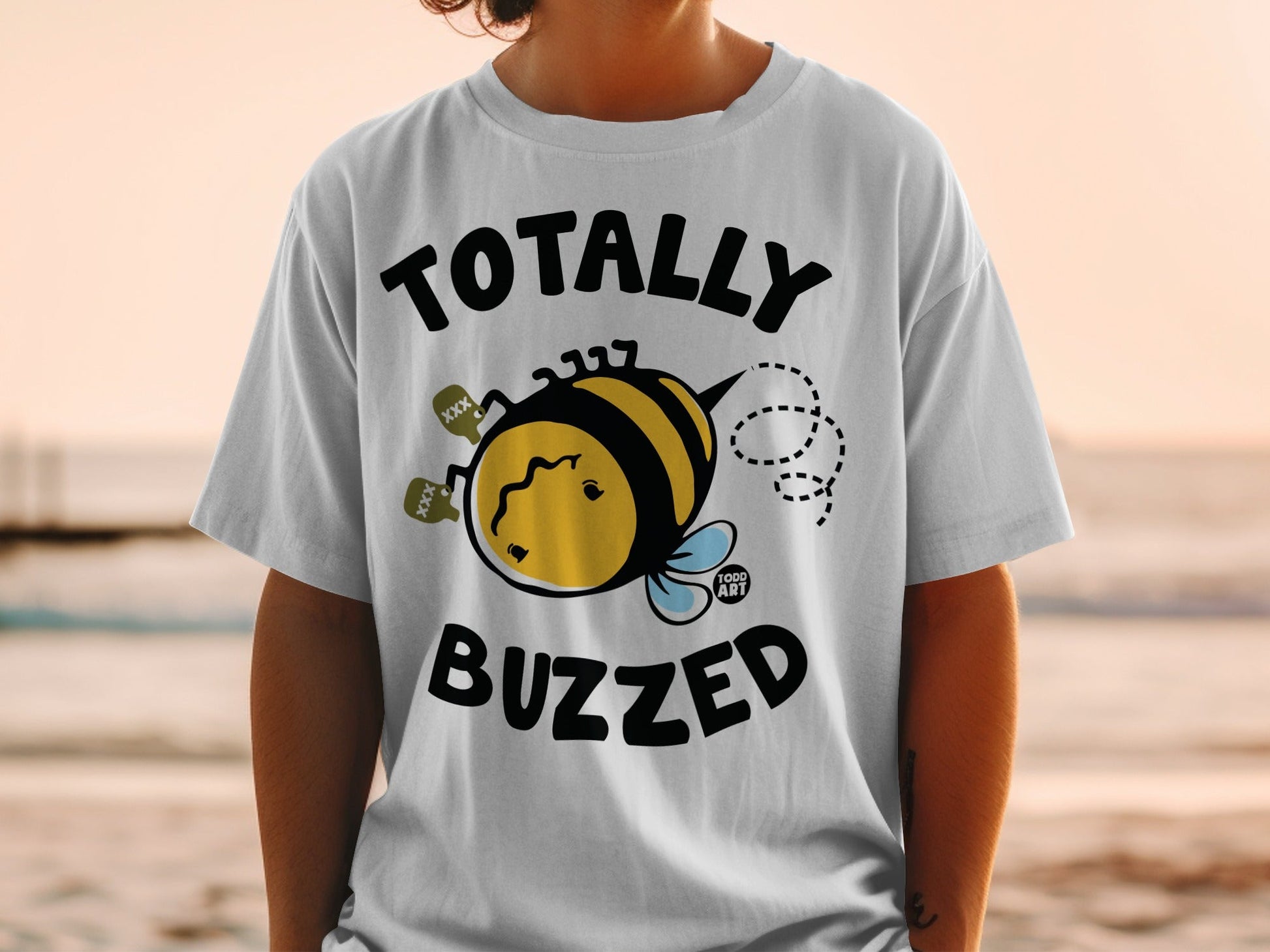 Totally Buzzed Bee Graphic Shirt Funny Tee
