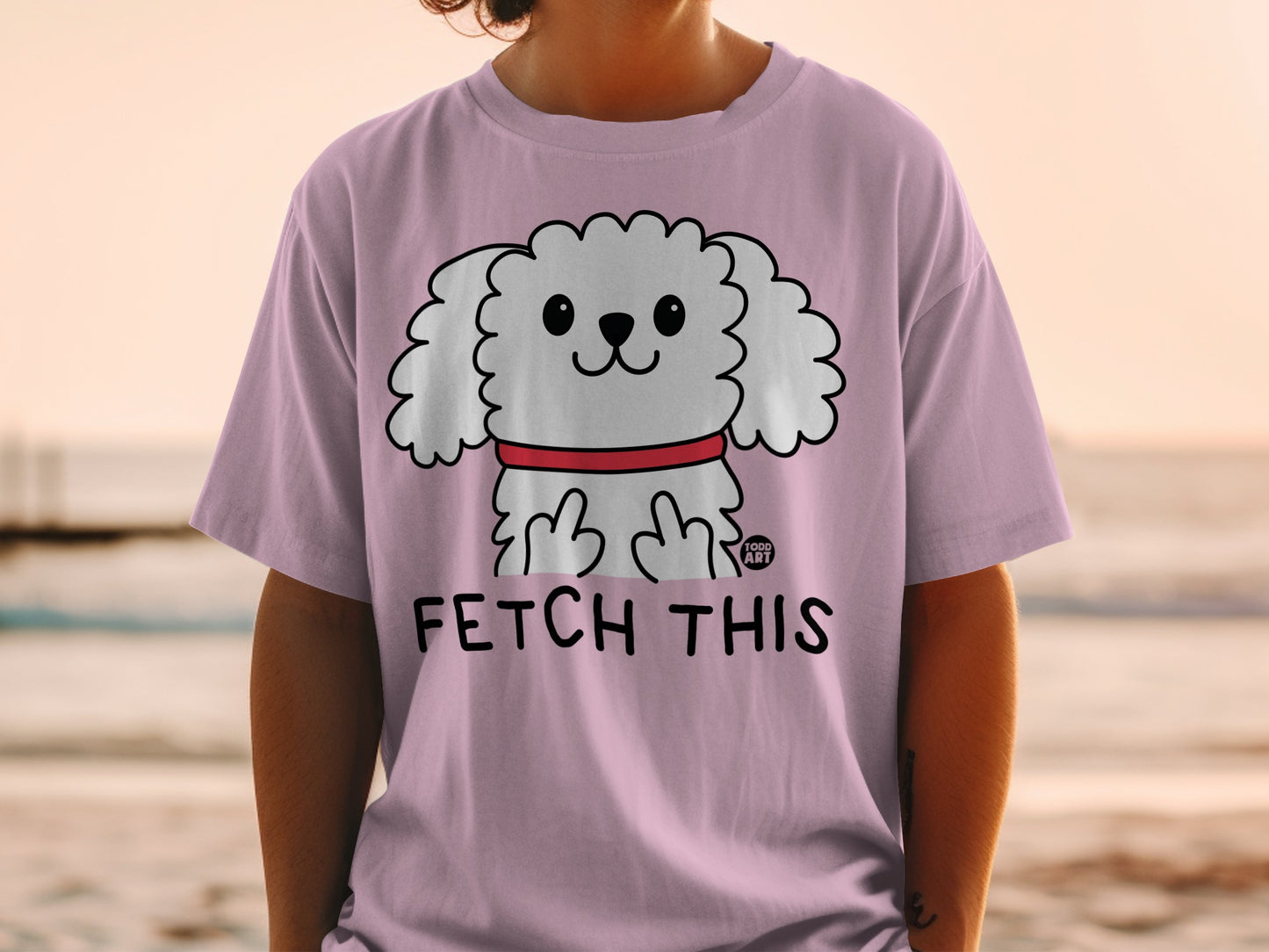Fetch This Cute Cartoon Dog Graphic T-Shirt