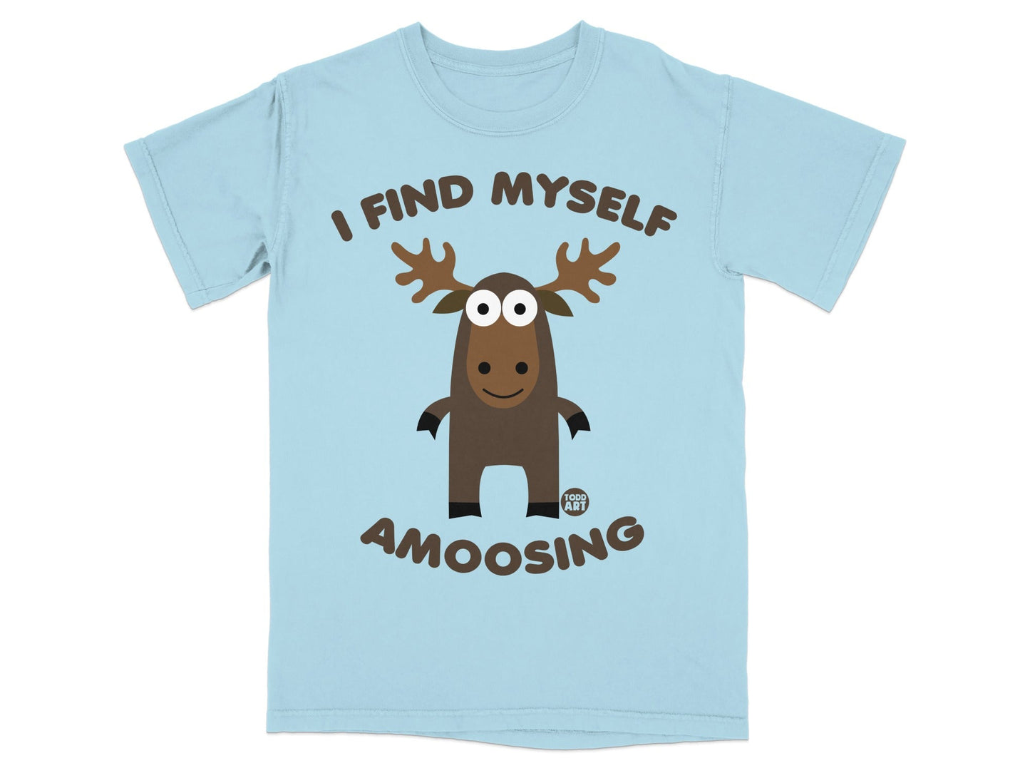 I Find Myself Amoosing Funny Moose Graphic T-Shirt