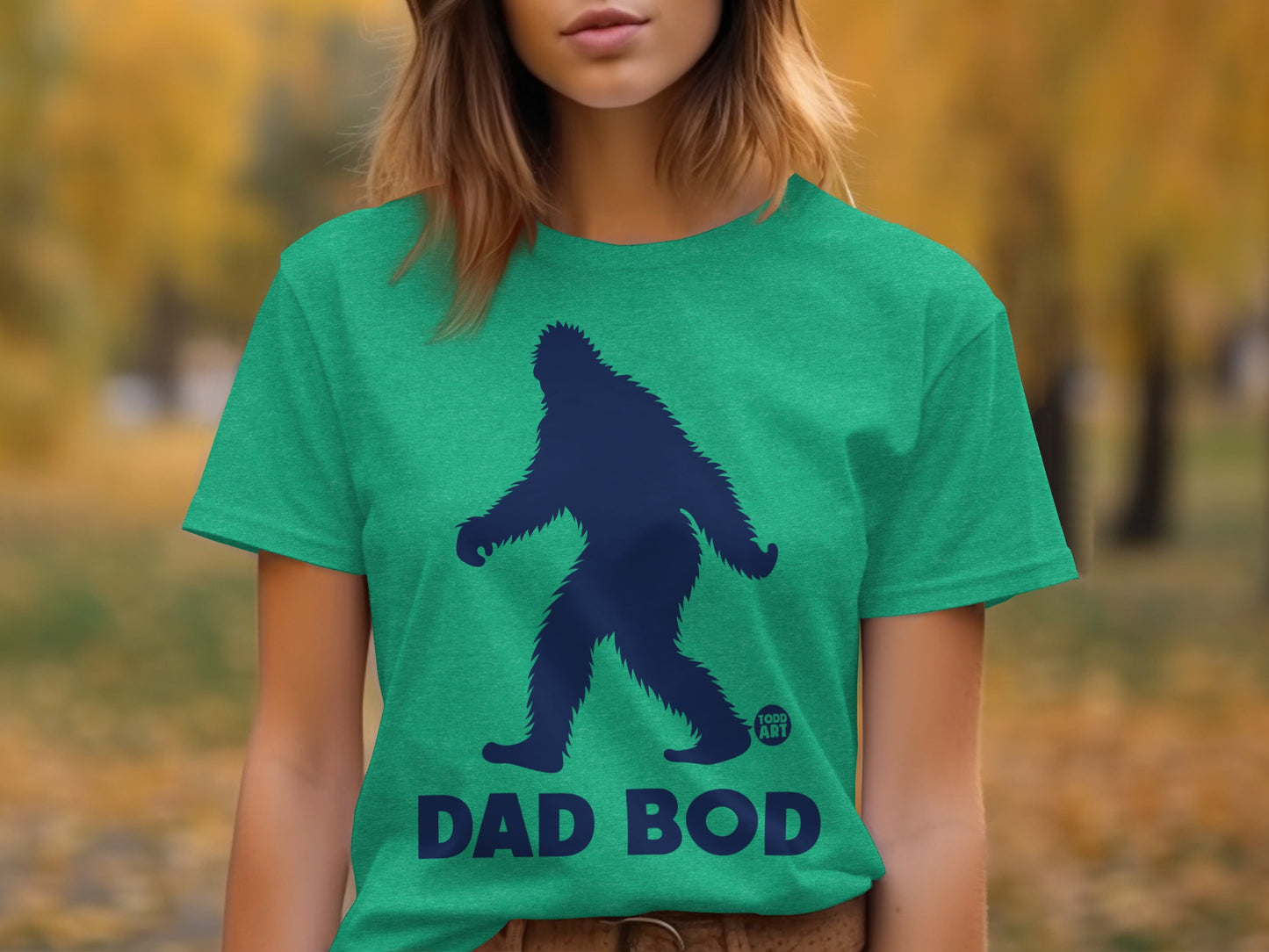 Funny Bigfoot Dad Bod Graphic Tee Shirt