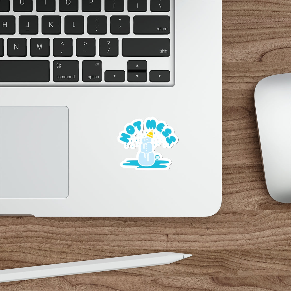Hot Mess Melting Snowman Humorous Graphic Decal 