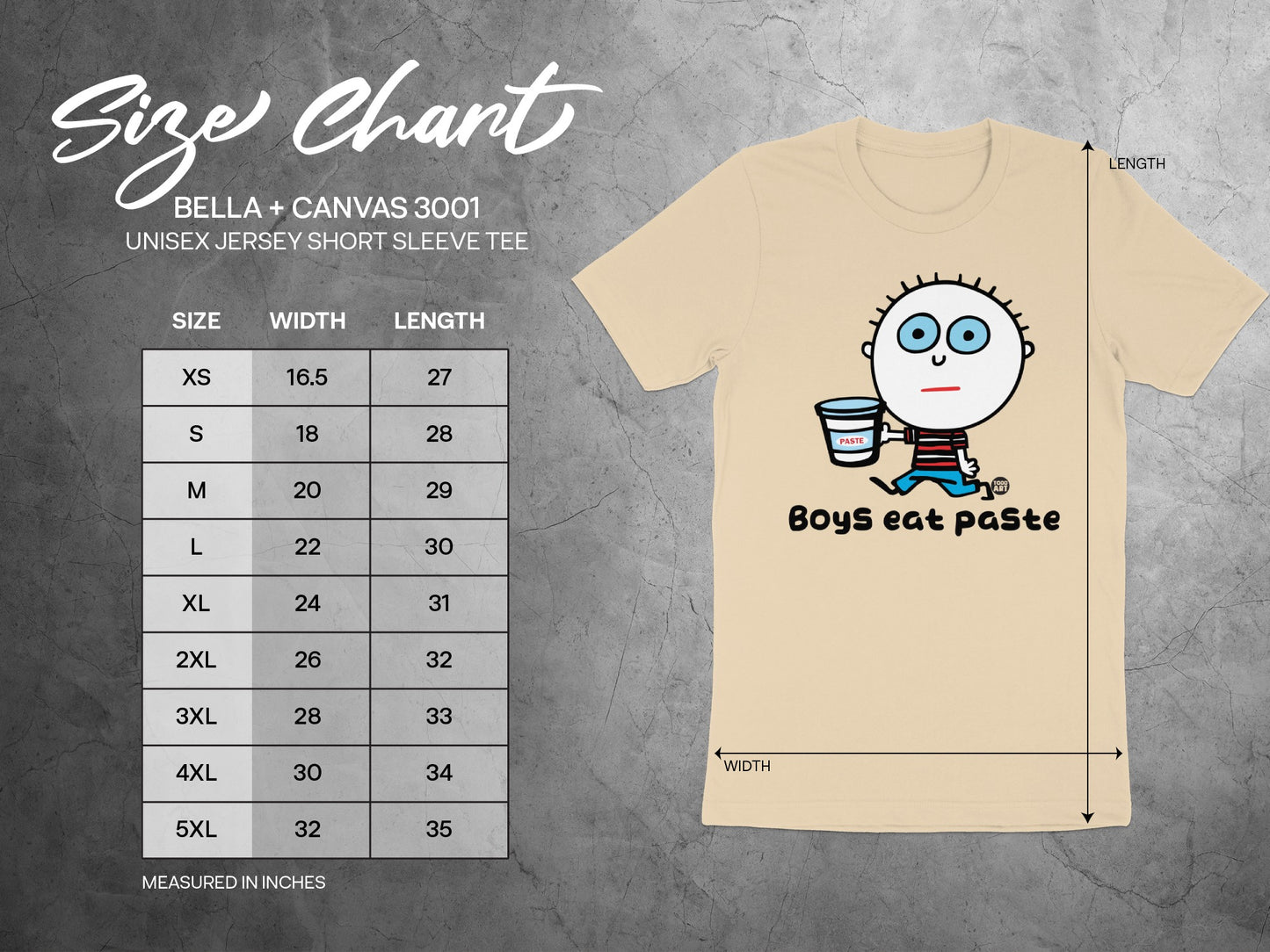 Boys Eat Paste Funny Character Short Sleeve Tee