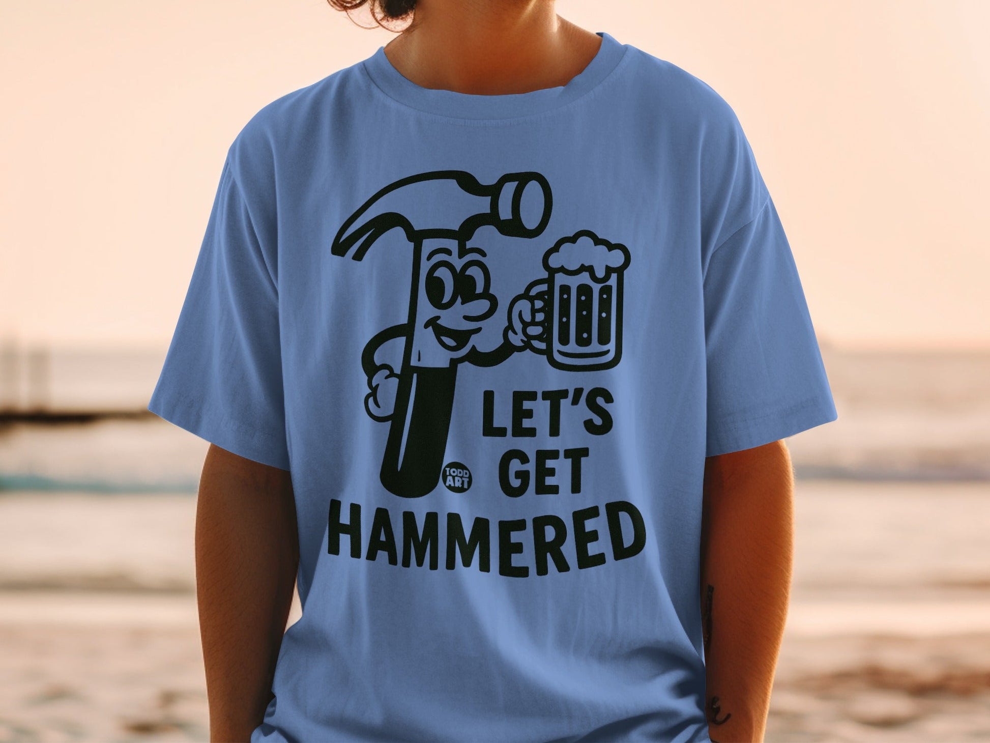 Let's Get Hammered Funny Graphic T-Shirt