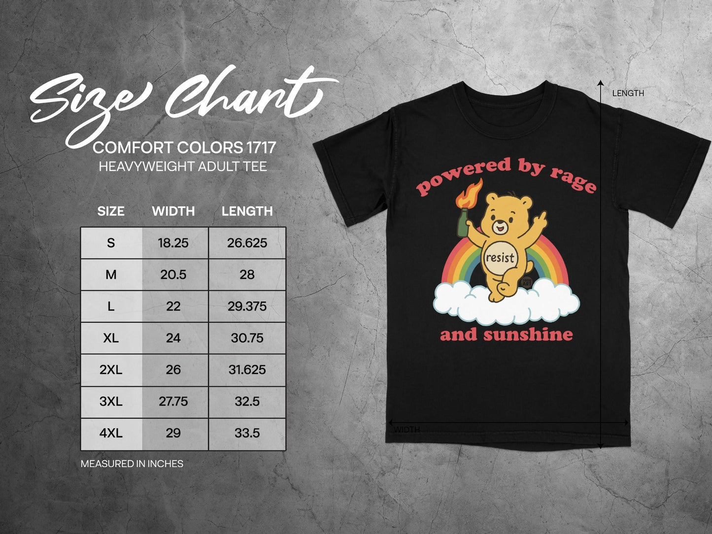 Powered by Rage and Sunshine Graphic Tee