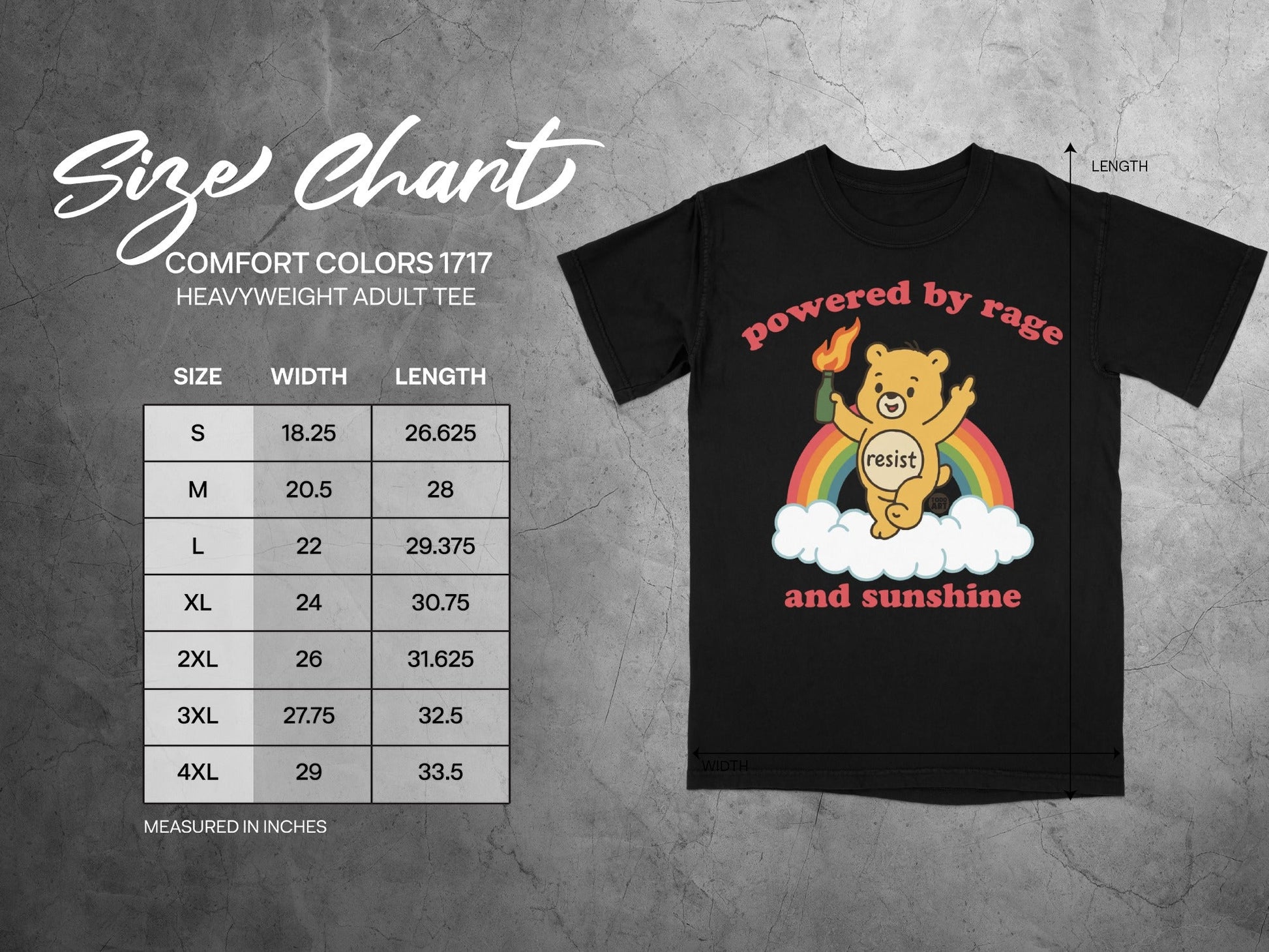 Powered by Rage and Sunshine Graphic Tee