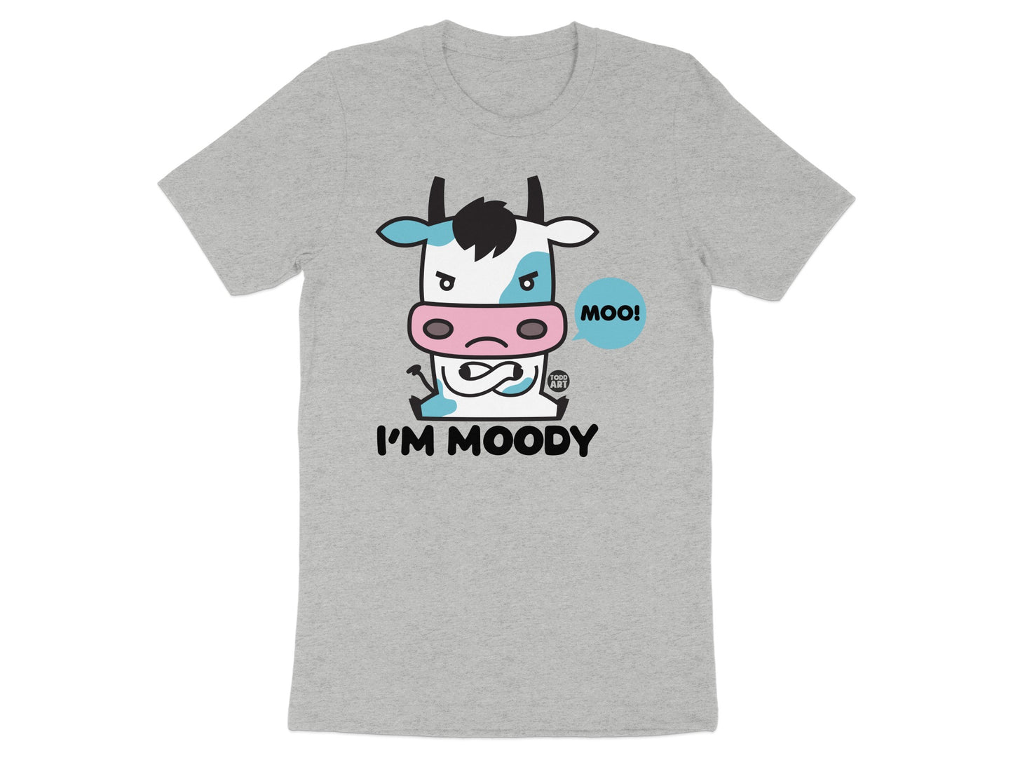 I'm Moody Mooing Cow Graphic Tee