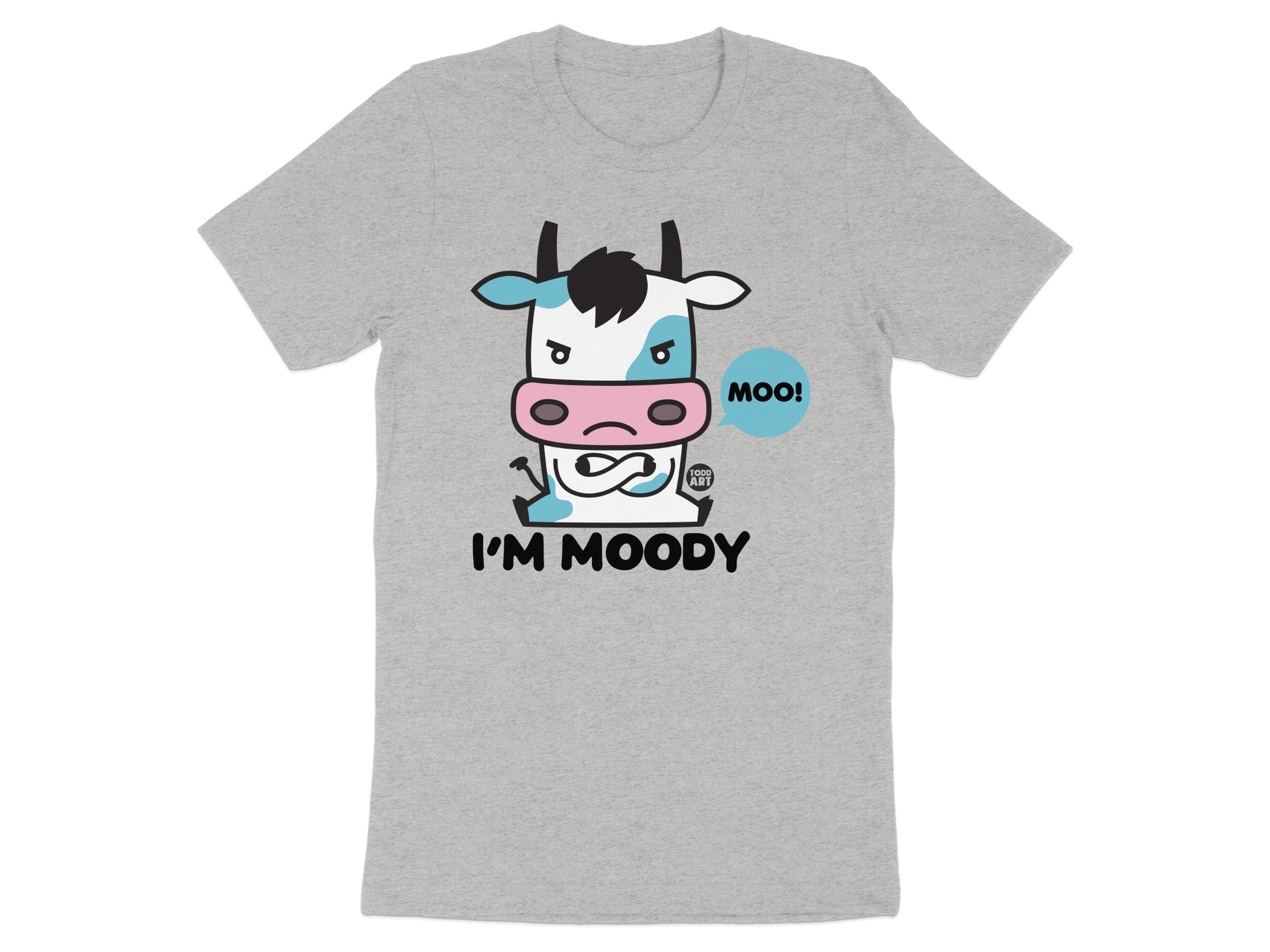 I'm Moody Mooing Cow Graphic Tee