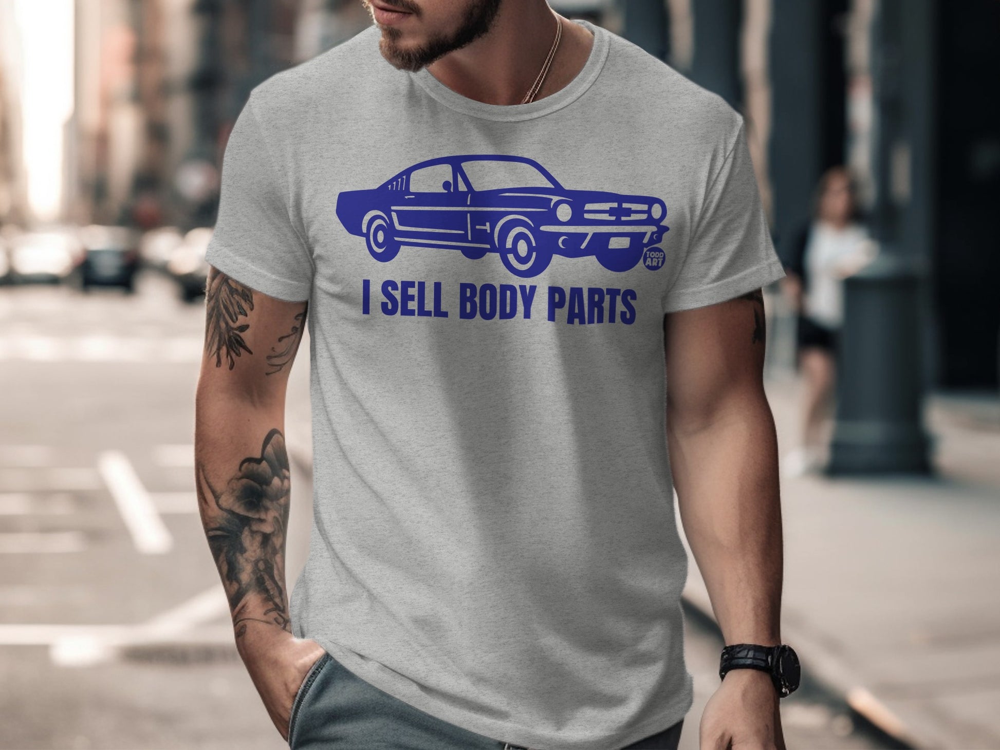 I Sell Body Parts Vintage Car Graphic T-Shirt