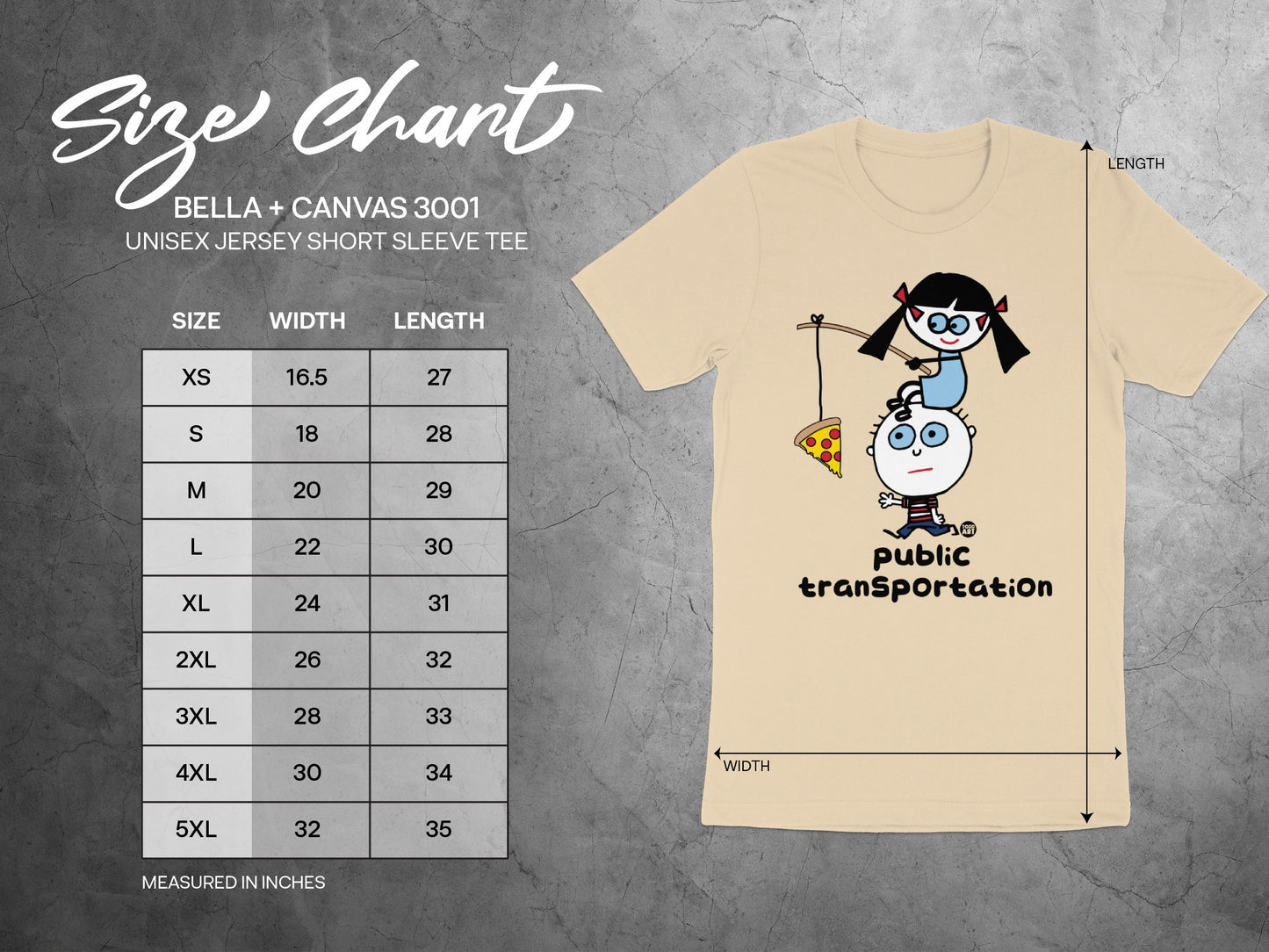 Public Transportation Cartoon Graphic T-Shirt
